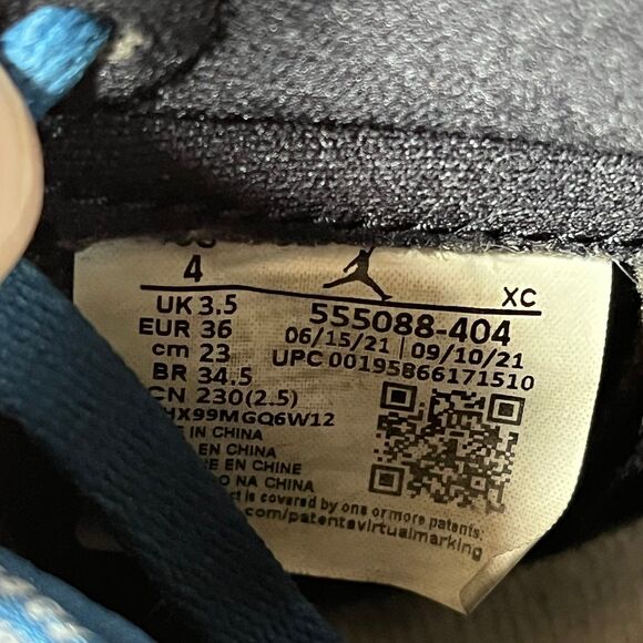 Nike Air‎ Jordan 1 Retro High OG Dark Marina Blue Women’s Size 5.5 555088-404 - Picture 8 of 8